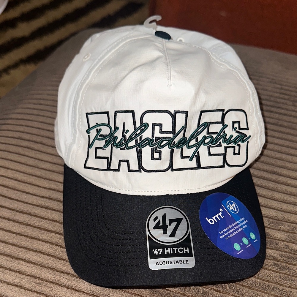 47 Brand Philadelphia Eagles White and Black Cap